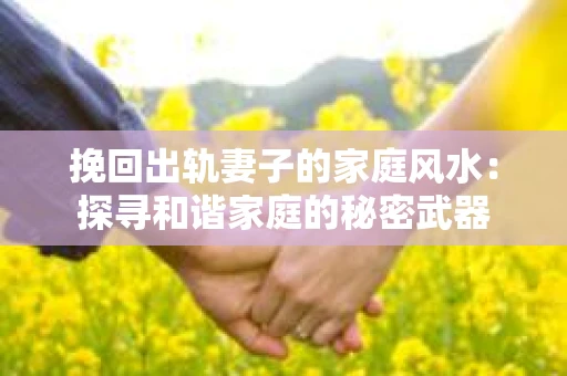 挽回出轨妻子的家庭风水：探寻和谐家庭的秘密武器