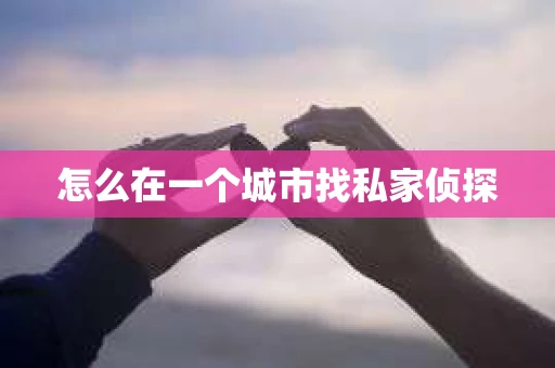 怎么在一个城市找私家侦探