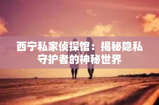 西宁私家侦探馆：揭秘隐私守护者的神秘世界